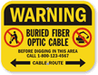 Custom Buried Fiber Optic Cable No Digging Sign