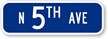 Custom Civic Street Sign with Prefix Suffix Border