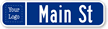 Customized Civic Street Sign (Lower Case and Logo)