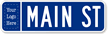 Personalized Civic Street Sign (Suffix Border and Logo)