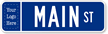 Custom Civic Street Sign (Suffix Border and Logo)
