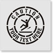 24 in. x 24 in. Custom Caution Floor Stencil