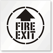 FIRE EXIT Floor Stencil