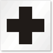 First Aid Symbol Floor Stencil