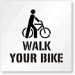 Walk Your Bike Floor Stencil