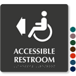 Accessible Restroom With Arrow TactileTouch Braille Sign