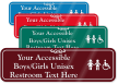 Accessible Boys/Girls Unisex Restroom Symbol Sign