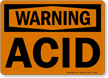 Warning Acid Sign