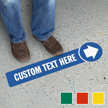 Add Your Text Custom Right Arrow SlipSafe Floor Sign