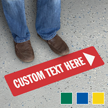 Add Your Text Custom Right Arrow SlipSafe Floor Sign