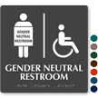 Handicap Gender Neutral Restroom Braille Sign