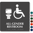 All Gender ISA Restroom Braille, Toilet Symbol Sign