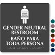 Gender Neutral Restroom Braille Sign