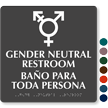 Gender Neutral Symbol Restroom Braille Sign