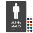 Alpha Males Tactile Touch Braille Sign