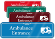 Ambulance Entrance Hospital Showcase Sign