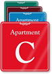 Apartment C Showcase Wall Sign