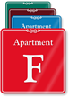 Apartment F Showcase Wall Sign