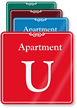 Apartment U Showcase Wall Sign