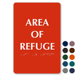 Area Of Refuge TactileTouch™ Sign with Braille