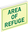 Area Of Refuge Ceiling Glow Sign