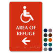 Area Of Refuge Tactile Touch Braille Sign
