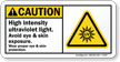 Avoid Eye Skin Exposure Caution Sign