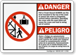 Bilingual Fall Or Crush Hazard Sign