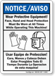 Bilingual Wear Protective Equipment Sign
