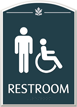 Restroom, with Men/ISA Handicapped Graphic Braille Sign