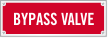 Bypass Valve Sprinkler Laser Etched Sign