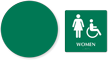 Accessible Women Pictogram Sign