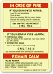 In Case Of Fire, Call Fire Department Sign