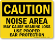 Noise Area Use Proper Ear Protection Sign