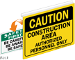 Caution Construction Area Safety First Sign