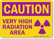 Caution High Radiation Area Sign