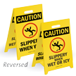 Caution Slippery When Wet/Icy Sign