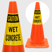 Caution Wet Concrete Cone Collar