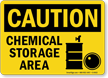 Caution Chemical Storage Area Sign