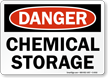 Danger Chemical Storage Sign