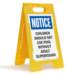 Children Not Use Pool Without Supervision Floor Sign