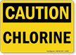 Caution Chlorine Sign