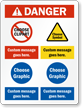 Choose Header, Add Custom Message And Select Cliparts Sign