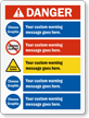 Choose Header, Cliparts And Add Warning Message Sign