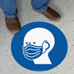 Circular Face Covering Sign