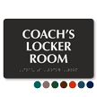 Coache's Locker Room TactileTouch Braille Sign