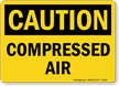 Caution Compressed Air Sign