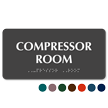 Compressor Room TactileTouch Braille Sign