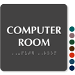Computer Room TactileTouch Braille Door Sign