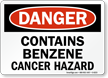 Contains Benzene Cancer Hazard Sign